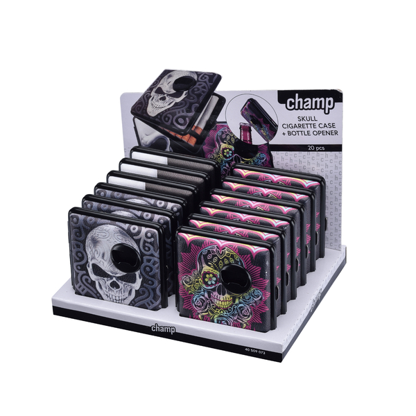 [CHAMP] ETUI A CIGARETTE+OUVRE BOUTEILLE SKULL