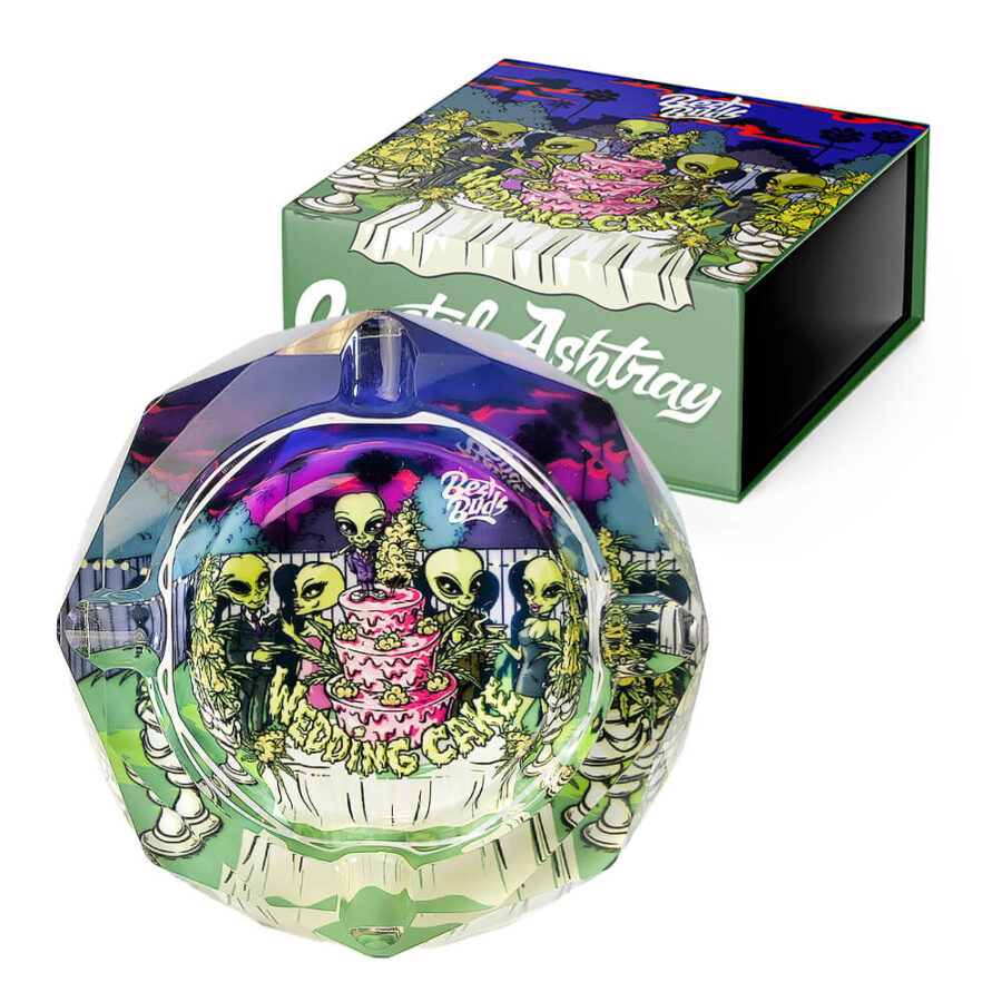 [BEST BUDS] Crystal Ashtray - Wedding Cake