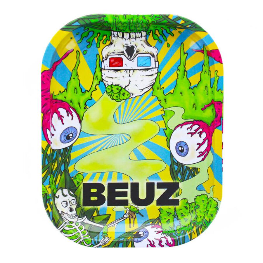 [BEUZ] Metal Rolling Tray - Cool Skull