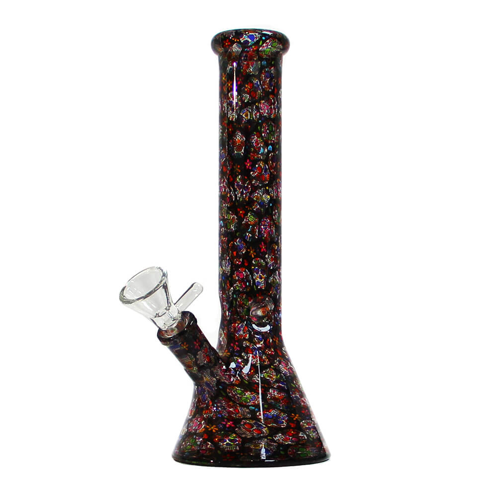 [BLACK SHEEP] Mexican Skulls Glass Bong 26cm