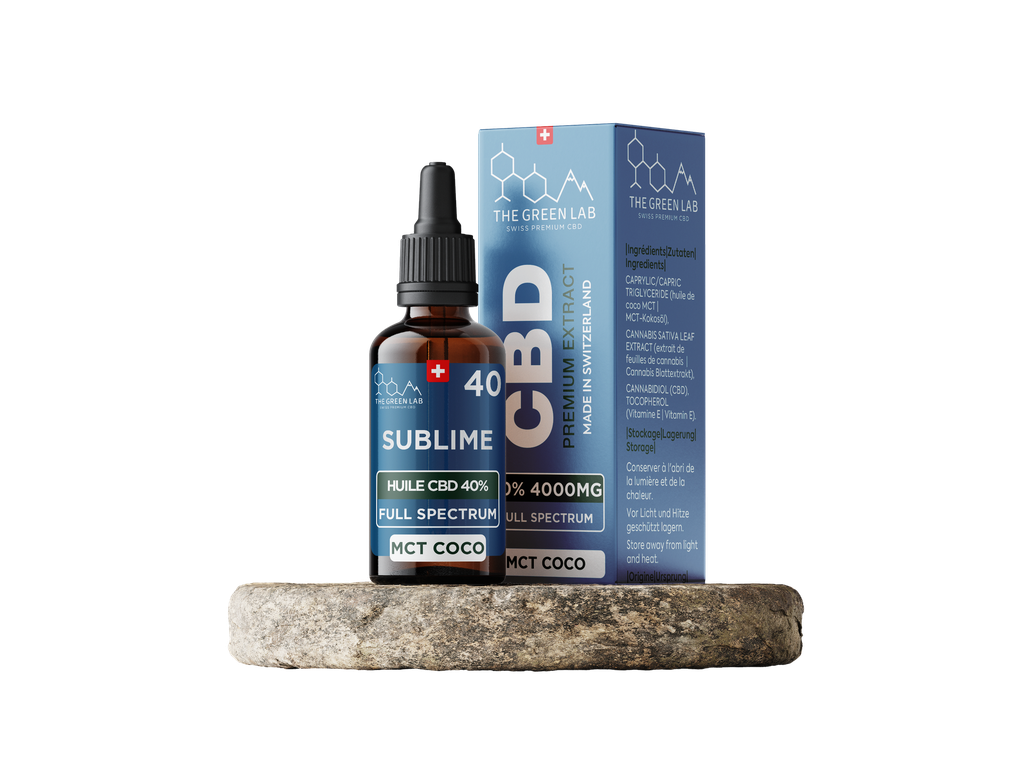 [THE GREEN LAB] Vollspektrum-MCT-Öl THC < 1 % CBD < 40 % - 10 ml