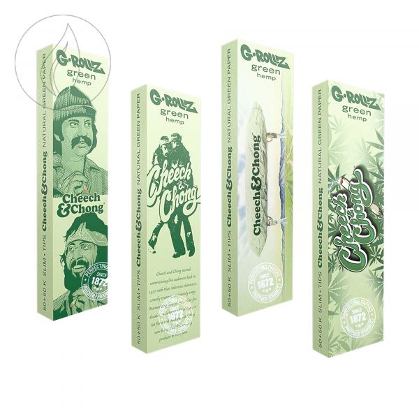[G-ROLLZ] Cheech and Chong Bio Green Hemp KingSize Papers + Tips