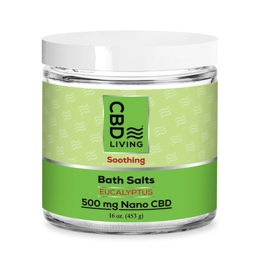 [CBD LIVING] Bath Salts Eucalyptus Soothing (500mg) - 453g