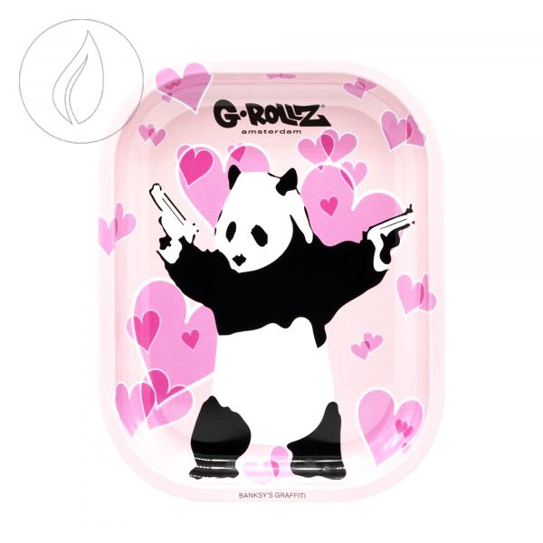 [G-ROLLZ] Banksy's Panda Gunnin Rolling Tray Small 140 x 180mm