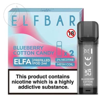 [ELFBAR] ELFA Prefilled 600 - 2x2ml - Blueberry Cotton Candy
