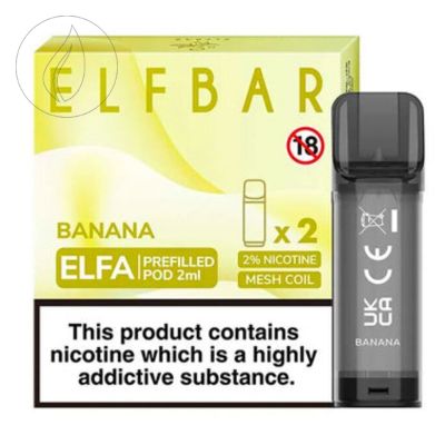 [ELFBAR] ELFA Prefilled 600 - 2x2ml - Banana