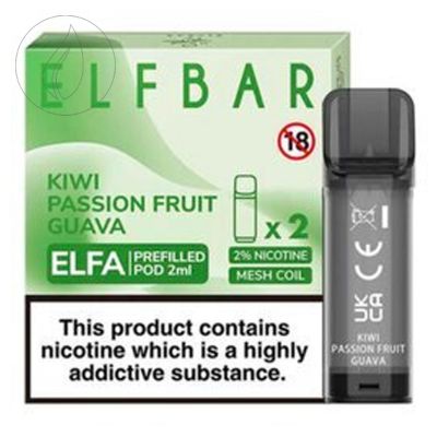 [ELFBAR] ELFA Prefilled 600 - 2x2ml - Kiwi Passion Fruit Guava