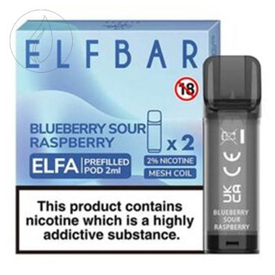 [ELFBAR] ELFA Prefilled 600 - 2x2ml - Blueberry Sour Raspberry