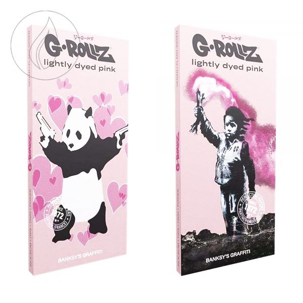 [G-ROLLZ] G-Rollz - Banksy’s Graffiti Set 1 Lightly Dyed Pink ASS - Tray-Poker + TIPS