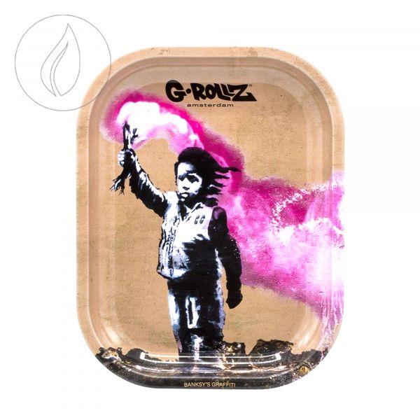 [G-ROLLZ] Rolling Tray S Banksy's Torch Boy 140 x 180mm