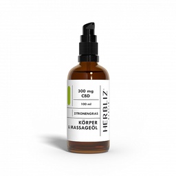 [HERBLIZ] Huile corps et massage (300mg) CITRONELLE - 100ml