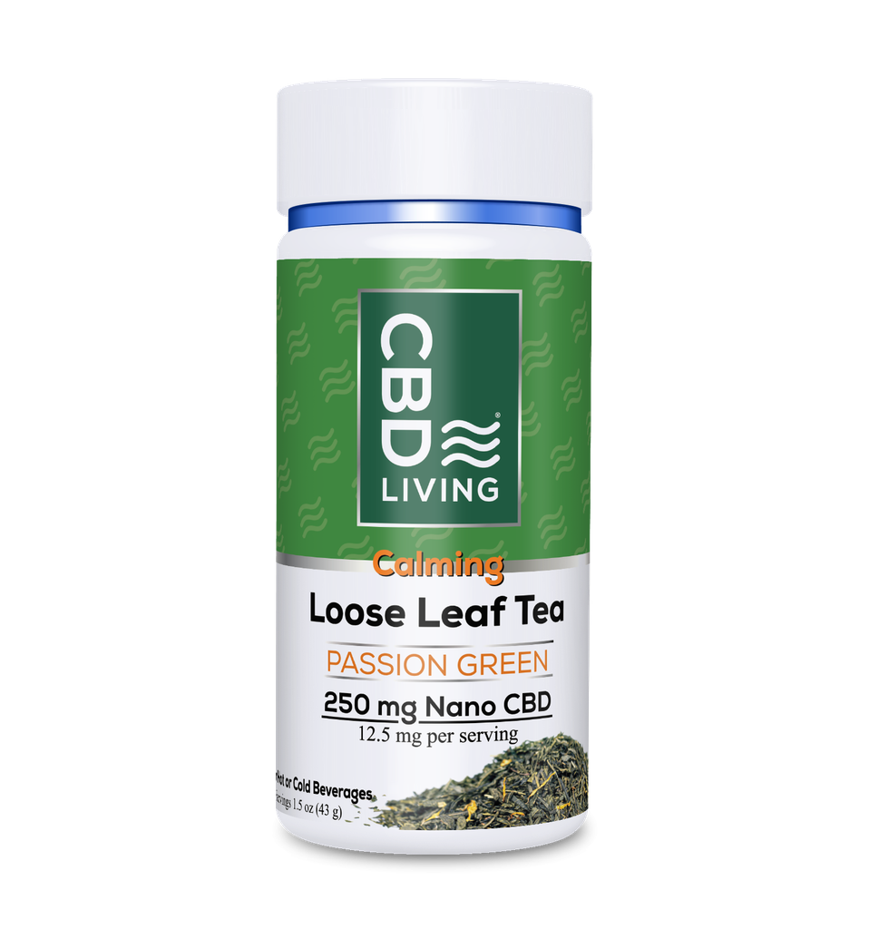 [CBD LIVING] [CBD LIVING] [CBD LIVING] Loose Leaf Tea Calming Passion Green (250mg) - 43g