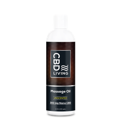 [CBD LIVING] Massage & Body Oil Unscented (300mg) - 355ml