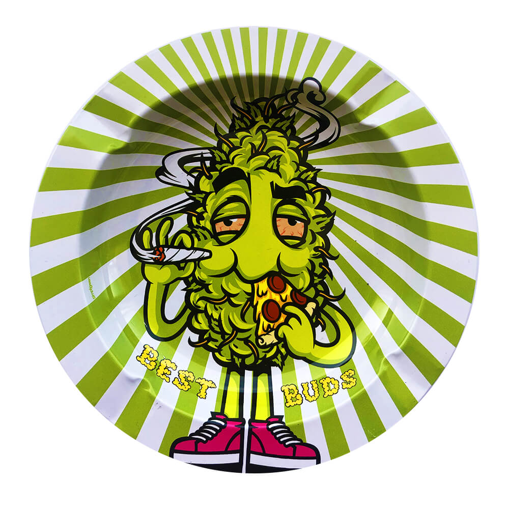[BEST BUDS] Metal Ashtray - High Pizza