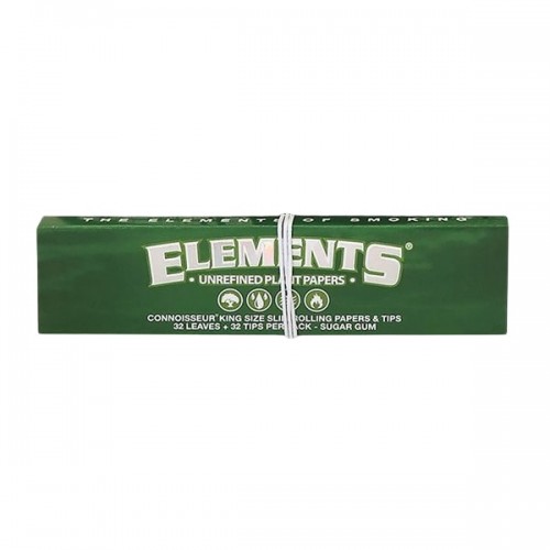 [ELEMENTS] Unrefined Plant Papers - King Size Slim + TIPS