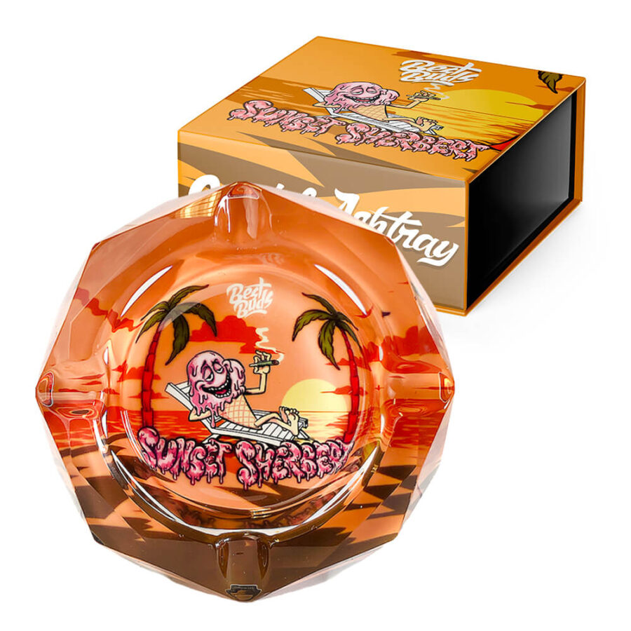 [BEST BUDS] Crystal Ashtray - Sunset Sherbet
