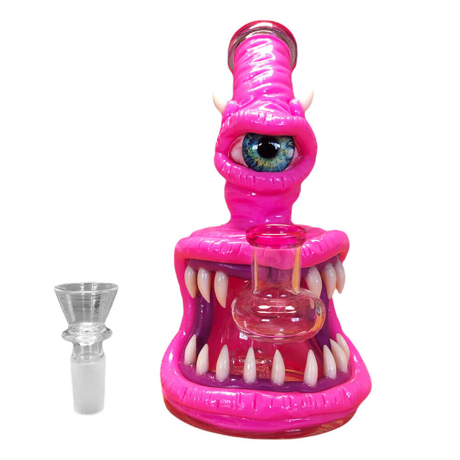 [BLACK SHEEP] Monster Glass-Clay Bong 16cm Pink