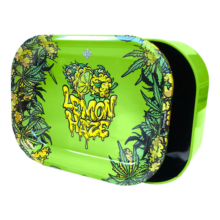[BEST BUDS] Thin Box Rolling Tray with Storage Lemon Haze