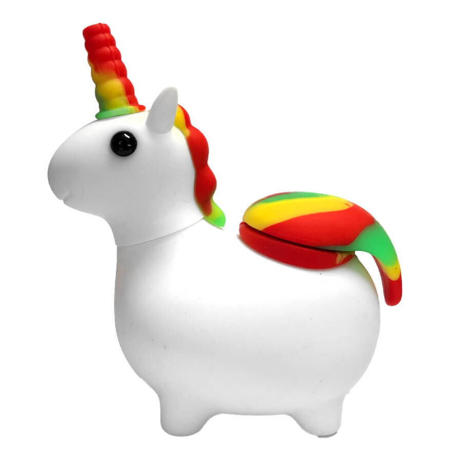[BLACK SHEEP] White Unicorn Silicone Pipe 12cm