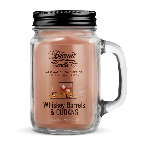 [BEAMER] CANDLE - WHISKEY BARRELS & CUBANS - 12oz