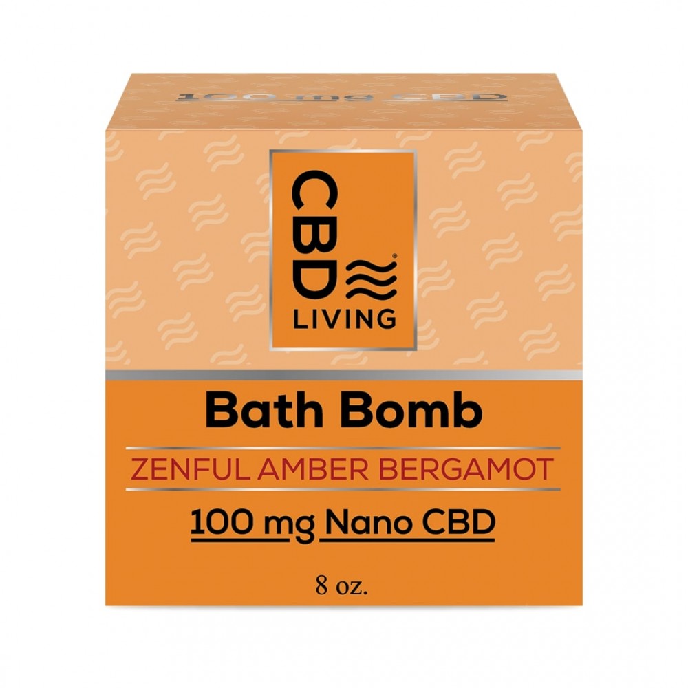 [CBD LIVING] Badebombe Amber Bergamotte Zenful (100 mg) - 227 g
