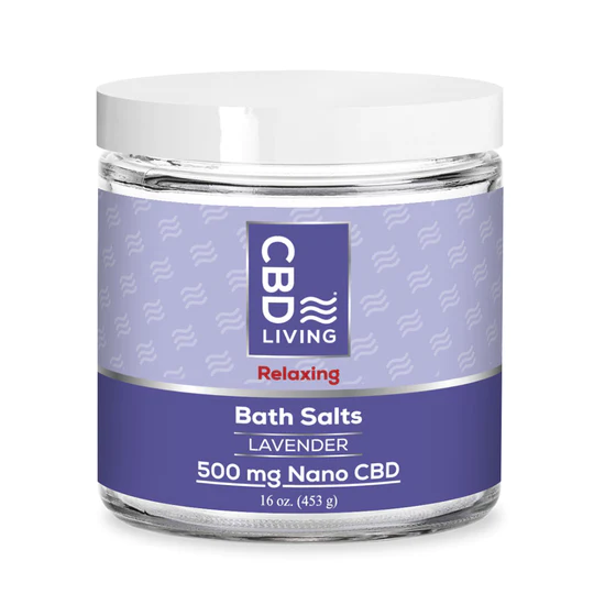 [CBD LIVING] Badesalz Lavendel entspannend (500 mg) - 453 g