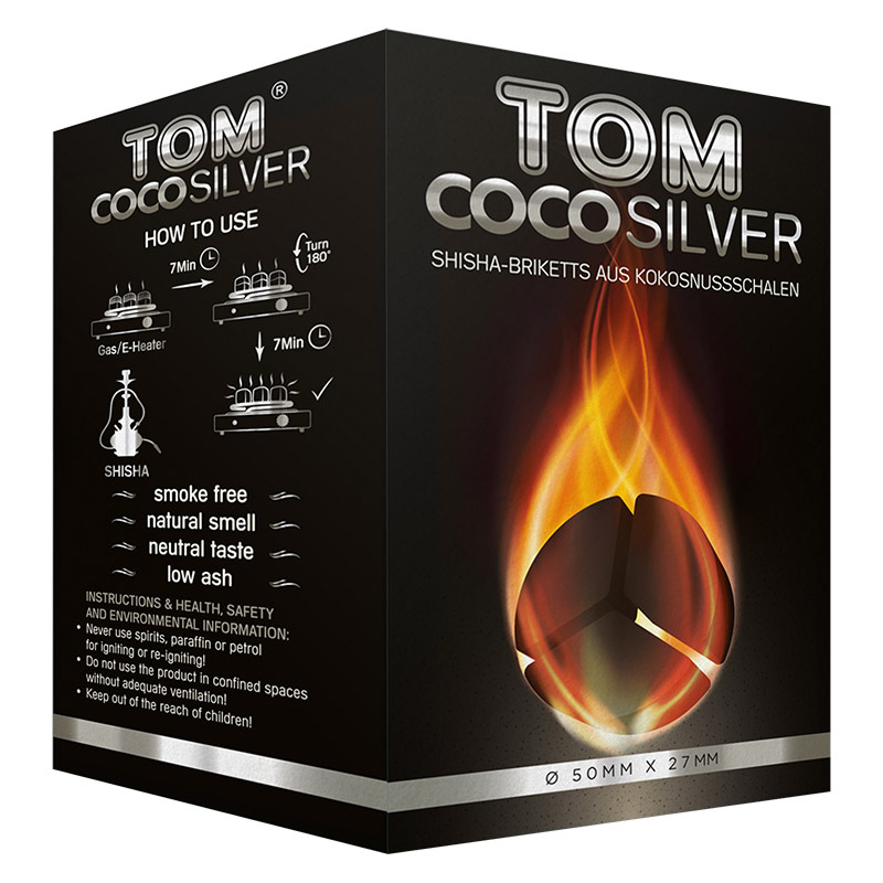 [TOM] Coco Silver - Kokosnuss-Holzkohle