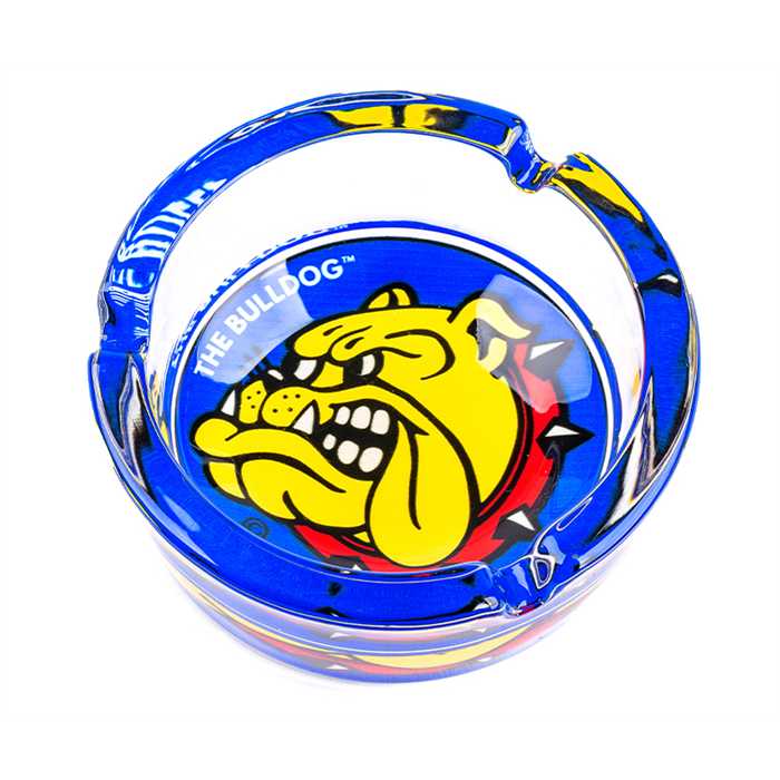 [THE BULLDOG] Glass Ashtray - Black & White