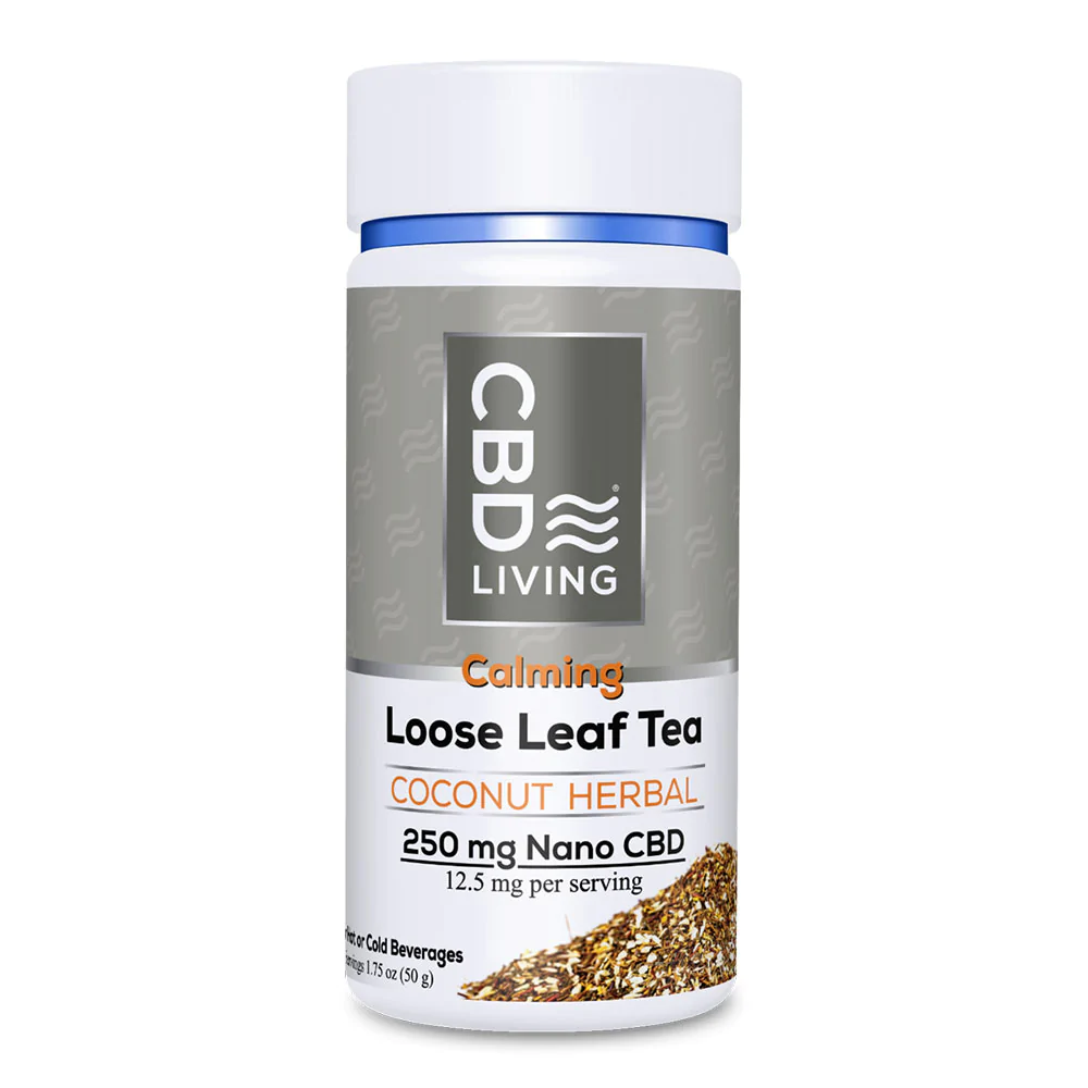 [CBD LIVING] Loose Leaf Tea Calming Coconut Herbal (250mg) - 50g