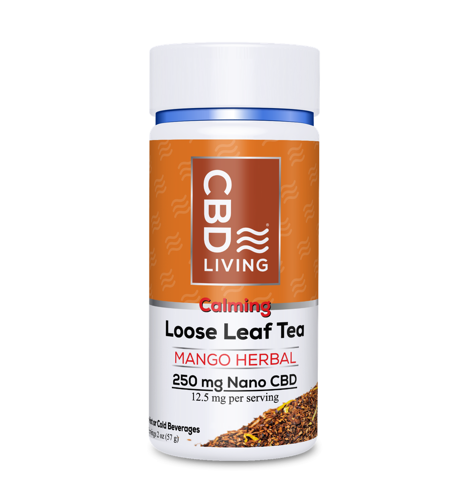 [CBD LIVING] Loose Leaf Tea Calming Mango Herbal (250mg) - 57g