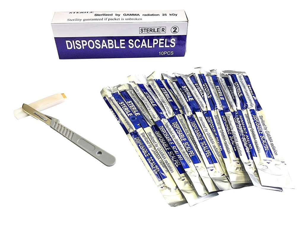 [DISPOSABLE SCALPELS] Scalpels N°1 - 10pcs