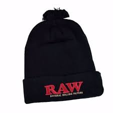 [RAW] POMPOM HAT BLACK