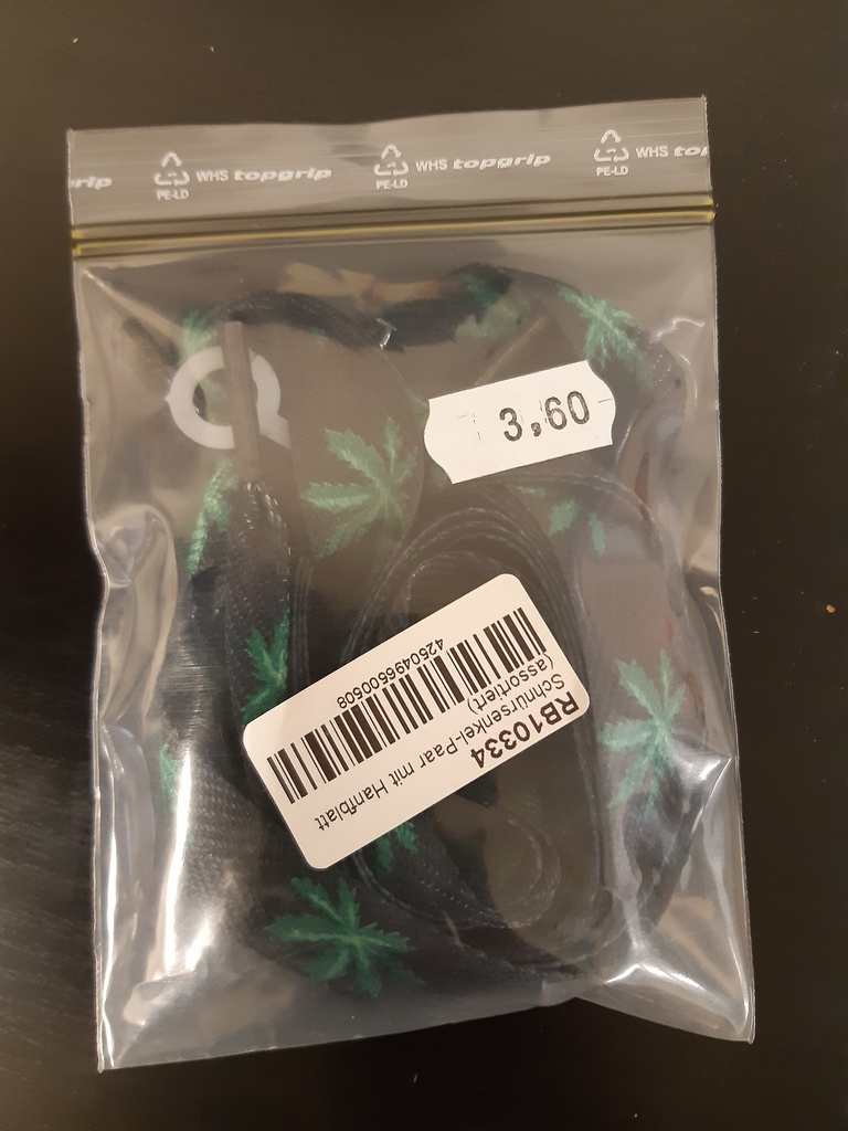 Lacets cannabis - noir/blanc