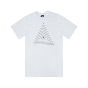 [HIGHER STANDARDS] White triangle T-shirt - S