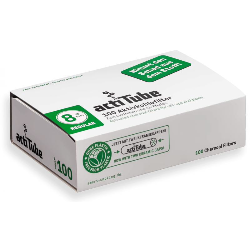[ACTITUBE] Charcoal Filters - REGULAR - 8mm - 100pcs