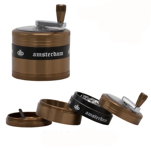 [GRACE GLASS] Grinder Alu GG 4 Part Crank 63 mm - BRUN