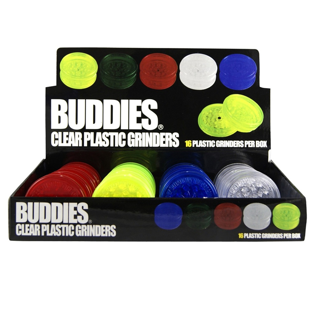 [BUDDIES] Plastic Grinder - 50mm - 2pcs - Assorted colors