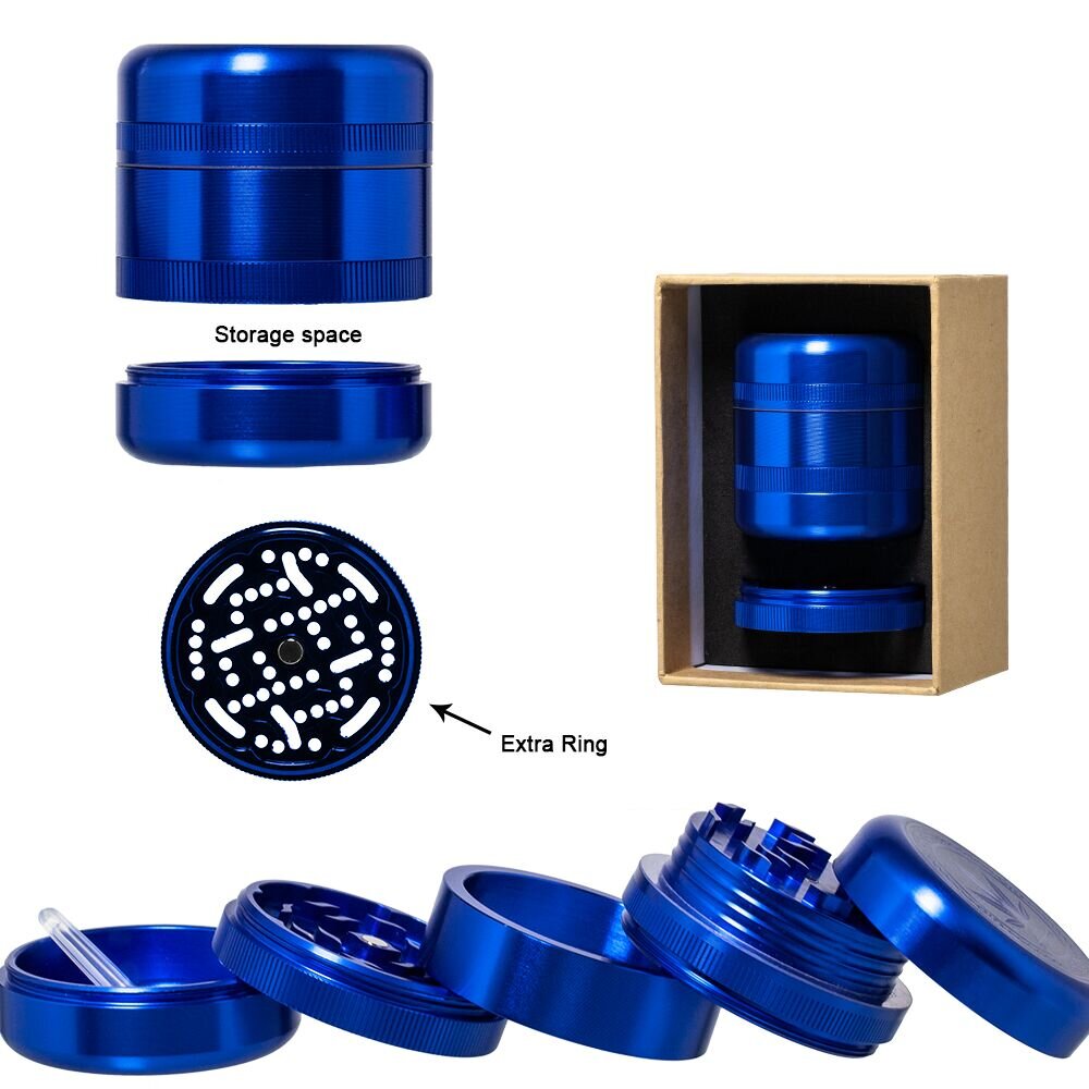 [GRACE GLASS] Grinder Alu 5 Part 55 mm - BLEU