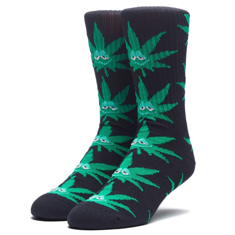 [HUF] GREEN BUDDY SOCK - Black