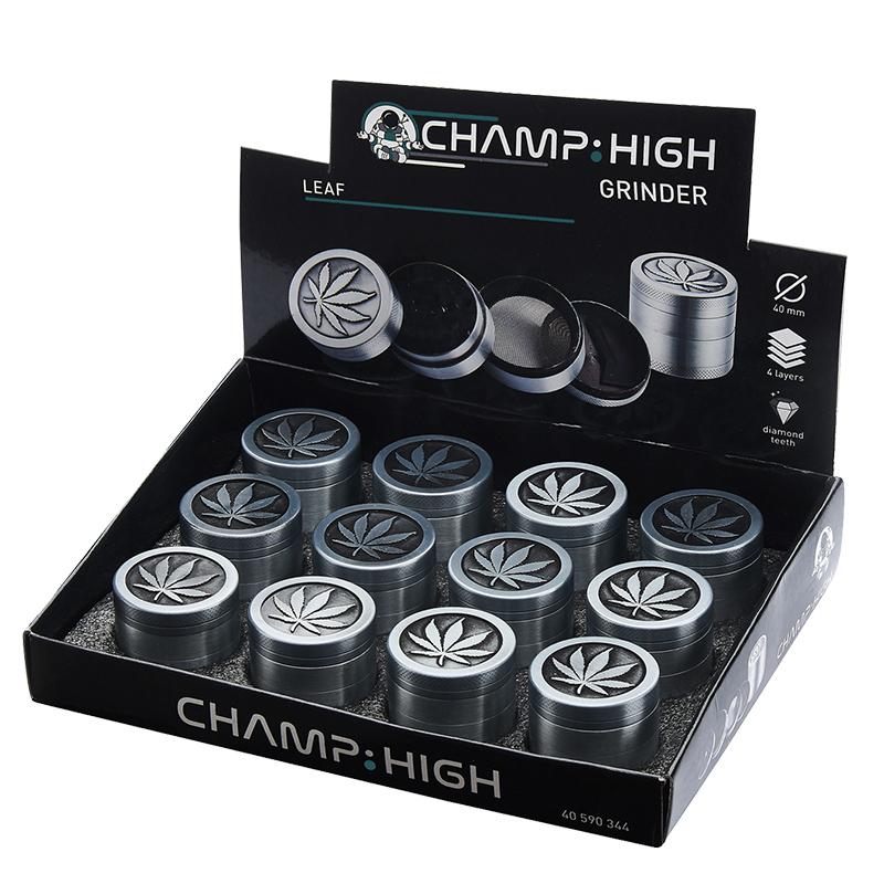 [CHAMP HIGH] GRINDER METAL LEAVE 40MM - 4LAY
