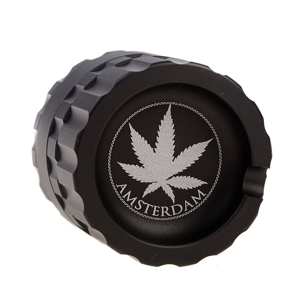 [AMSTERDAM] GRINDER - Alu ASHTRAY 4 part - Noir