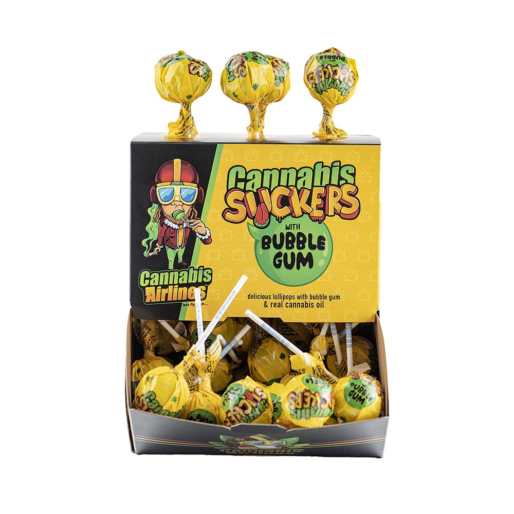 Cannabis Suckers with bubble gum