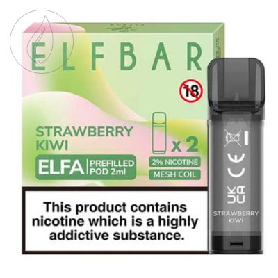 [ELF BAR] ELFA Prefilled 600 - 2x2ml - Strawberry Kiwi