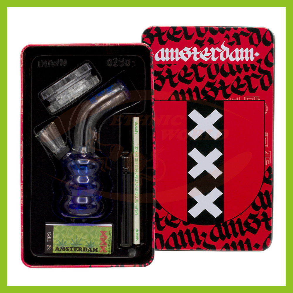 [AMSTERDAM] Coffret Bong en verre Amsterdam (2903AM) - Vert