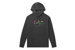 [HUF] WILD FLOWERS 2 HOODIE - BLACK - XXLARGE 