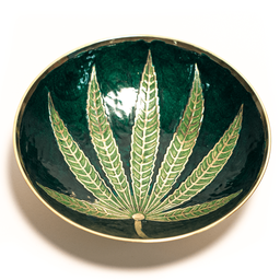 [HANDICRAFTS OF BRASS] Metal ashtray cannabis