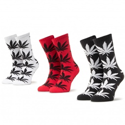 [HUF] ESSENTIALS PLANTLIFE SOCK 3pk - BKWOR