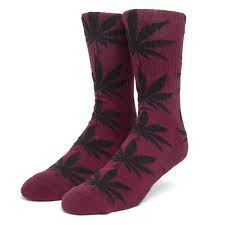 [HUF] ESSENTIALS PLANTLIFE SOCK  - Merlot