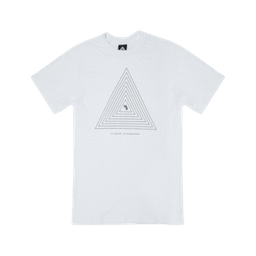 [HIGHER STANDARDS] White triangle T-shirt - S