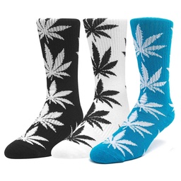 [HUF] ESSENTIALS PLANTLIFE SOCK 3pk - BKWHNA